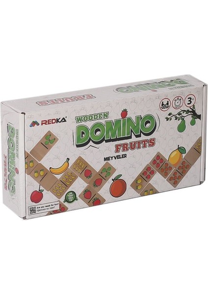 RD5650 Redka Ahşap Domino Fruits Kız Erkek Çocuk Oyuncak Eğitici Oyuncaklar