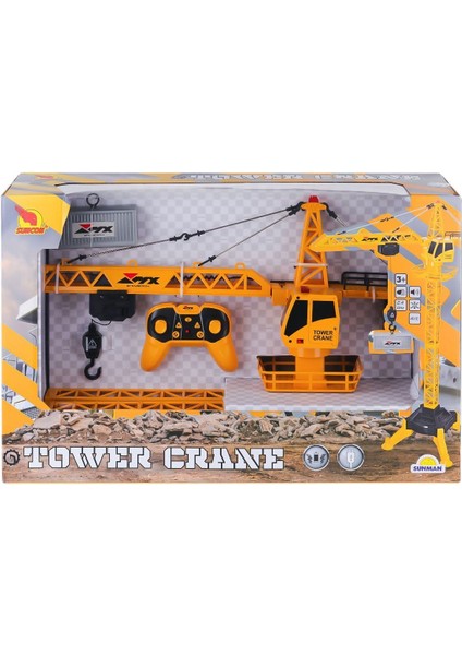 4495 Kumandalı Sesli ve Işıklı Inşaat Vinç -Sunman Kız Erkek Çocuk Oyuncak Eğitici Oyuncaklar