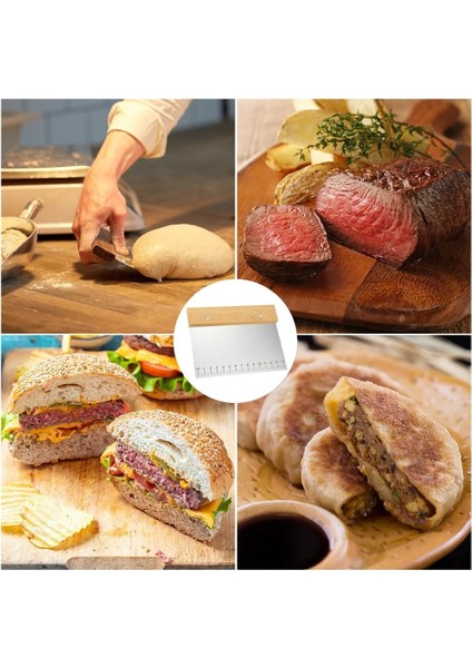 Alvin-Bambu Saplı Paslanmaz Spatula Hamur Kesici Şekillendirici modelleri