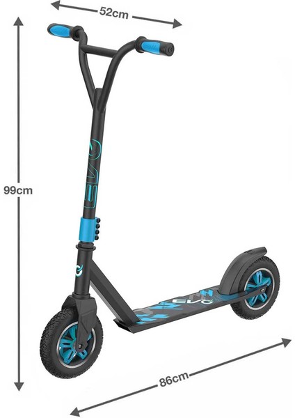 Evo 2 Tekerlekli Dirt Rider Mavi Scooter Kız Erkek Çocuk Oyuncak Eğitici Oyuncaklar