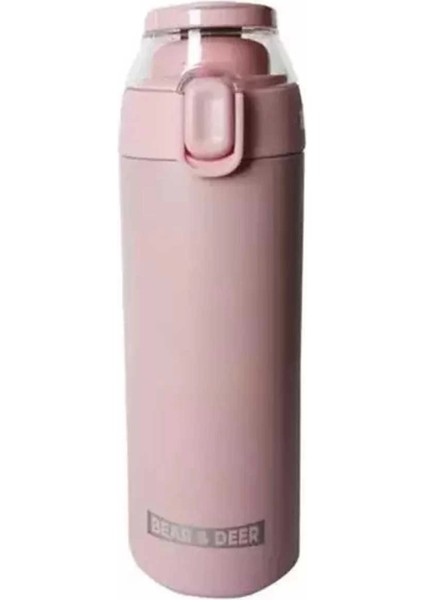 Bear&deer Şeffaf Kapak Çelik Matara 450 ml 0033 Kız Erkek Çocuk Oyuncak Eğitici Oyuncaklar