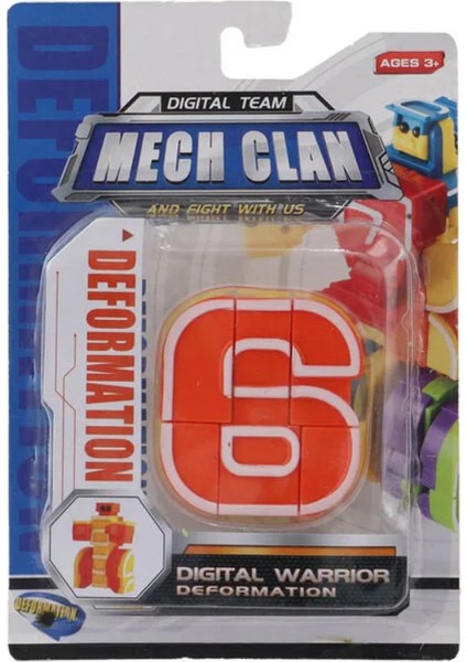 Robota Dönüşen Rakam- Altı Kız Erkek Çocuk Oyuncak Eğitici Oyuncaklar