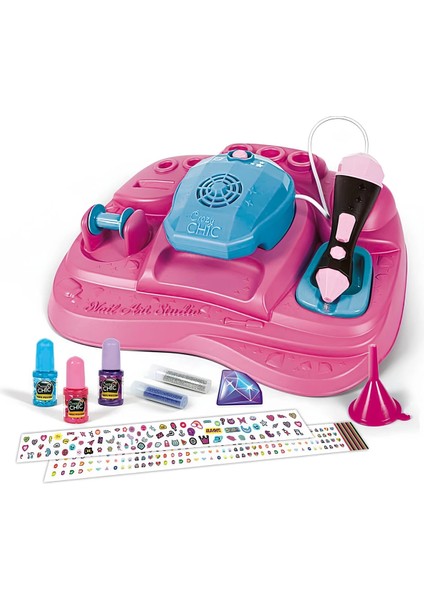 Crazy Chic Oje Kurutucu Tırnak Süsleme ve Tasarım Stüdyosu Kız Erkek Çocuk Oyuncak Eğitici Oyuncakla