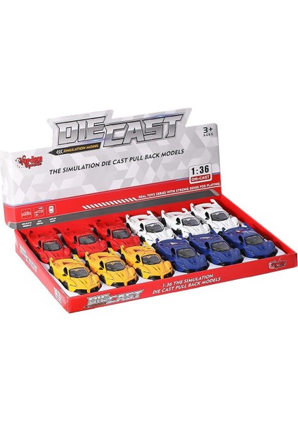 SR-1310-11-12-13 Çek Bırak Işıklı ve Müzikli Spor Araba 1:36 Kız Erkek Çocuk Oyuncak Eğitici Oyuncak