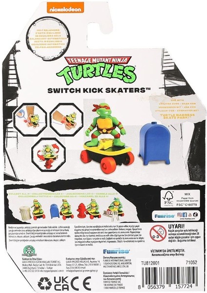 TU812001 Tmnt Ninja Kaplumbağalar Kaykay Figürü - 71052 -1ADET Fiyatıdır Kız Erkek Çocuk Oyuncak Eği fırsatları