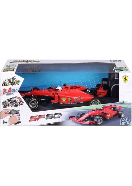 1:24 Premium Kumandalı 2019 F1 Ferrari SF90 Sebastian Vettel Kız Erkek Çocuk Oyuncak Eğitici Oyuncak modelleri