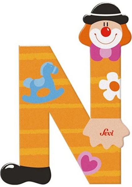 Palyanço Ahşap Harf N Kız Erkek Çocuk Oyuncak Eğitici Oyuncaklar