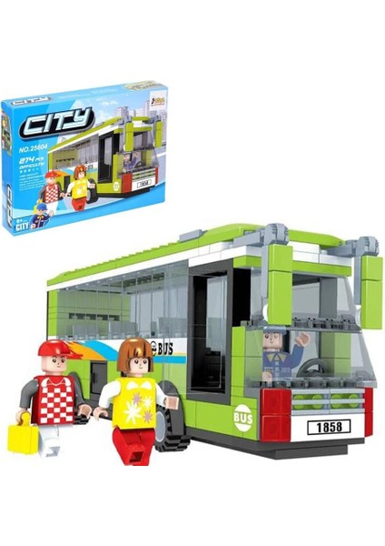 Ausını 274 Parça Oyuncak Mini LEGO Oyuncak Otobüs Seti Kız Erkek Çocuk Oyuncak Eğitici Oyuncaklar