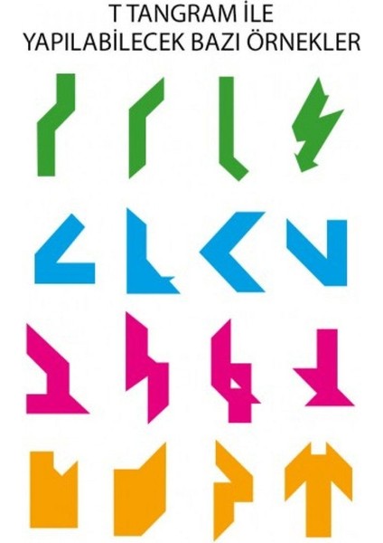 1431 Redka, T Tangram 4 Parça Kız Erkek Çocuk Oyuncak Eğitici Oyuncaklar modelleri
