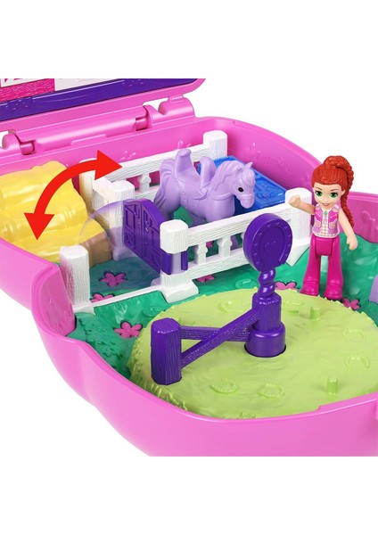 JCR39 Polly Pocket Midilliyle Rodeo Heyecanı Mikro Oyun Seti Kız Erkek Çocuk Oyuncak Eğitici Oyuncak modelleri