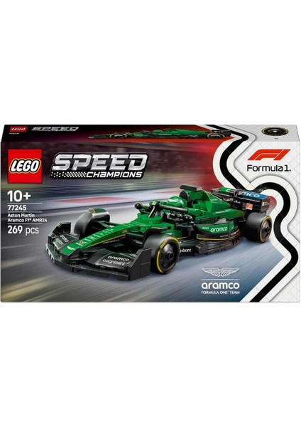 LEGO Speed Champions Aston Martin Aramco F1 AMR24 Yarış Arabası Kız Erkek Çocuk Oyuncak Eğitici Oyun
