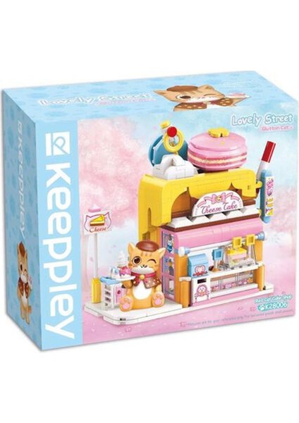 KP28006 Keeppley Red Cat Cake Shop -Vagon Life Kız Erkek Çocuk Oyuncak Eğitici Oyuncaklar