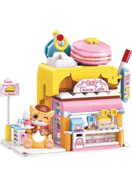 KP28006 Keeppley Red Cat Cake Shop -Vagon Life Kız Erkek Çocuk Oyuncak Eğitici Oyuncaklar fiyatları