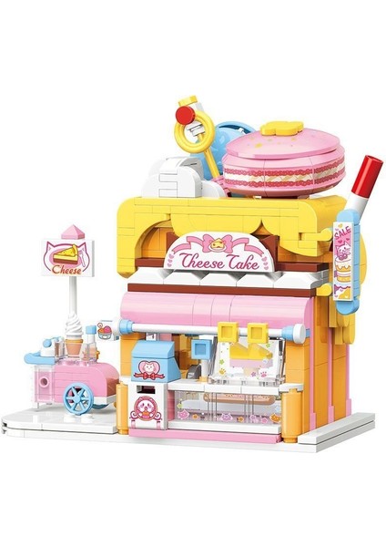 KP28006 Keeppley Red Cat Cake Shop -Vagon Life Kız Erkek Çocuk Oyuncak Eğitici Oyuncaklar modelleri