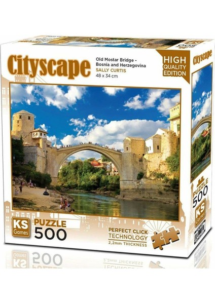 20061 Old Mostar Bridge Bosna Hersek 500 Parça Puzzle Kız Erkek Çocuk Oyuncak Eğitici Oyuncaklar