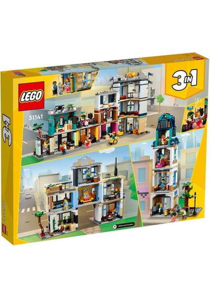 31141 LEGO Creator 3ü1 Arada Ana Cadde 1459 Parça +9 Yaş Kız Erkek Çocuk Oyuncak Eğitici Oyuncaklar fırsatları