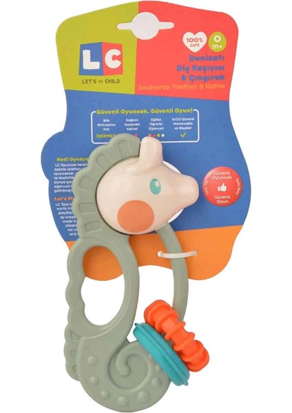 Lc Denizatı Diş Kaşıyıcı ve Çıngırak Kız Erkek Çocuk Oyuncak Eğitici Oyuncaklar