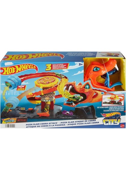 HTN81 Hot Wheels Pizza Dükkanında Kobra Macerası Oyun Seti Kız Erkek Çocuk Oyuncak Eğitici Oyuncakla