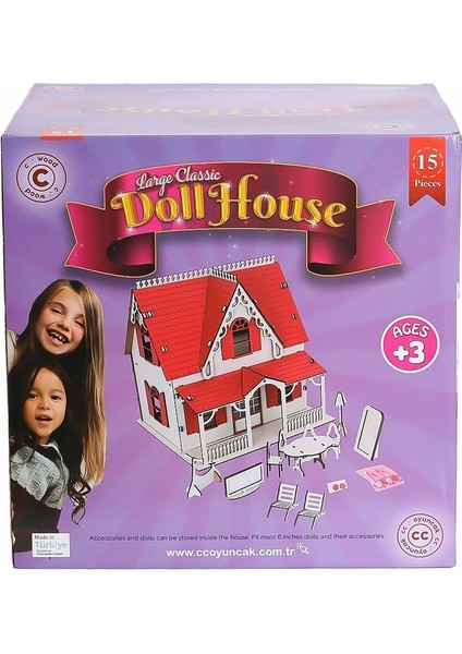 CCY00093 Ahşap Kırmızı Villa Ev Kız Erkek Çocuk Oyuncak Eğitici Oyuncaklar fiyatları