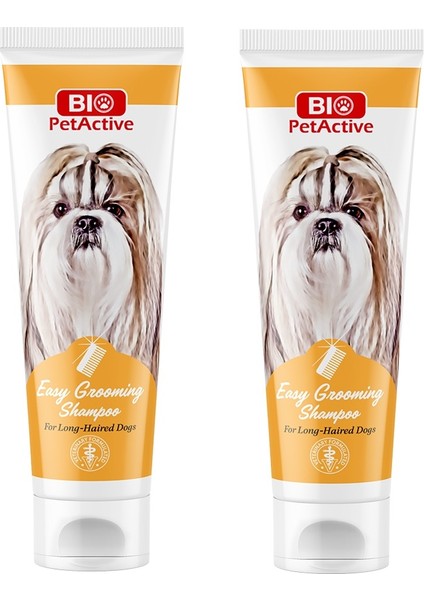 Bio Petactive Easy Grooming Uzun Tüylü Köpek Şampuanı 250 Ml. x 2 Adet