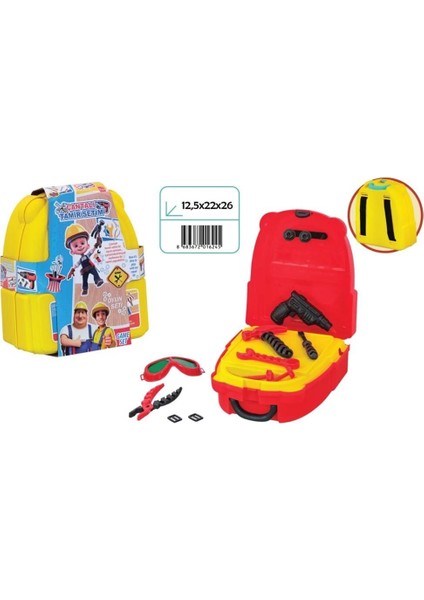 Sırt Çantalı Tamir Seti Kız Erkek Çocuk Oyuncak Eğitici Oyuncaklar