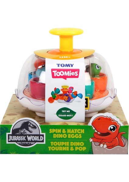 73252 Tomy - Jurassic World Dönen Dino Yumurtalar - Toomies +12 Ay Kız Erkek Çocuk Oyuncak Eğitici O