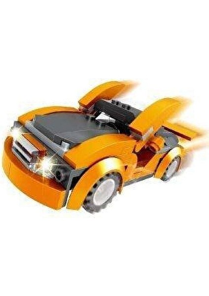 Ausini City 97 Parça Turuncu Spor Araba Kız Erkek Çocuk Oyuncak Eğitici Oyuncaklar