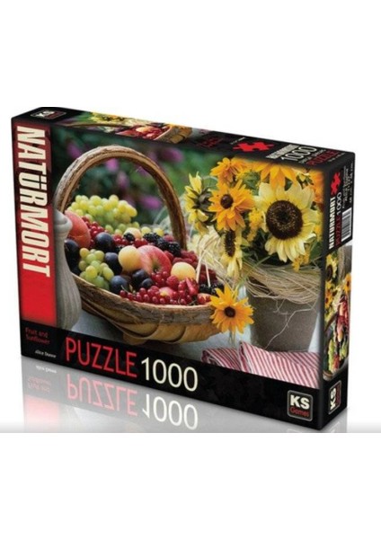 Ks Puzzle 1000 Parça Fruit And Sunflower Kız Erkek Çocuk Oyuncak Eğitici Oyuncaklar