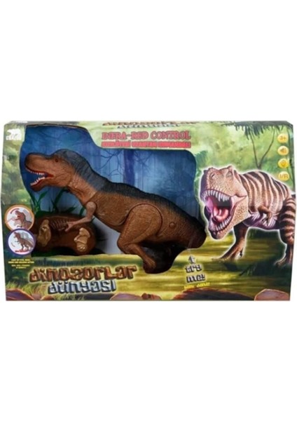Crazoo Infrared Kumandalı Sesli ve Işıklı Hareketli Dinozor Kız Erkek Çocuk Oyuncak Eğitici Oyuncakl