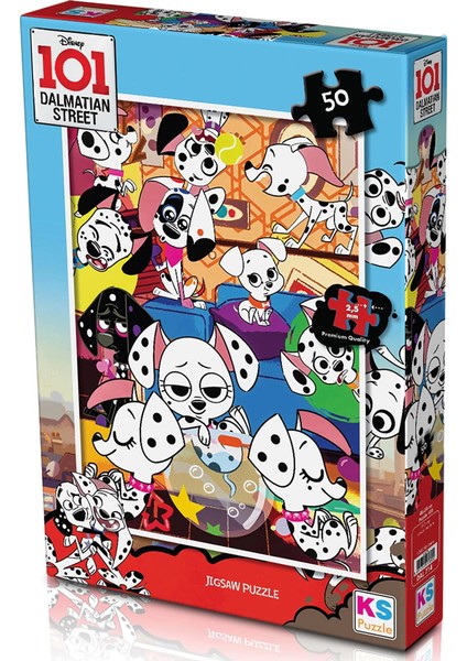 Ks 101 Dalmatian 50 Parça Puzzle Kız Erkek Çocuk Oyuncak Eğitici Oyuncaklar