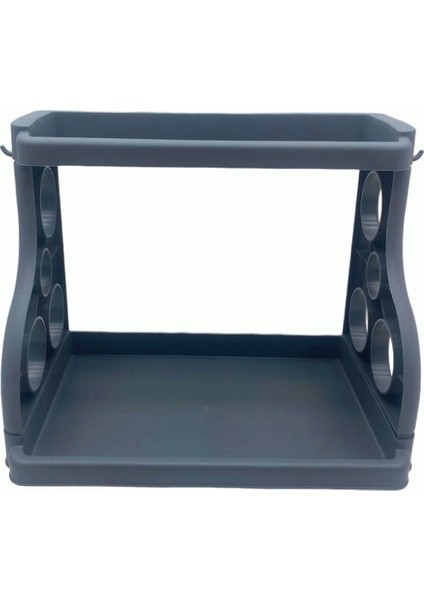 Gri Mutfak Tezgah Üstü Düzenleyici Organizer (4915)
