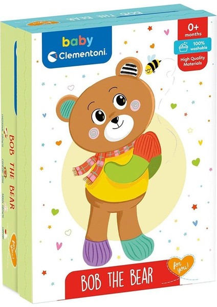 17761 Baby Clementoni - Yumuşacık Ayıcık 1-4 Yaş Kız Erkek Çocuk Oyuncak Eğitici Oyuncaklar