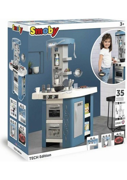 7600311052 Tech Edition Mutfak -Smoby Kız Erkek Çocuk Oyuncak Eğitici Oyuncaklar