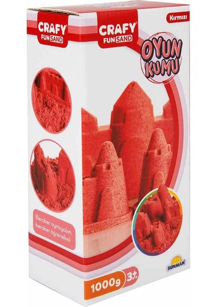 Fun Dough Kinetik Kum 1000 G Kırmızı Kız Erkek Çocuk Oyuncak Eğitici Oyuncaklar
