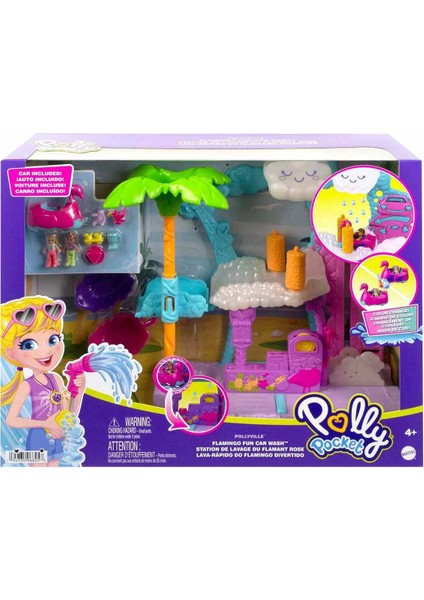Polly Pocket Flamingo Araba Su Eğlencesi HHJ05 Kız Erkek Çocuk Oyuncak Eğitici Oyuncaklar