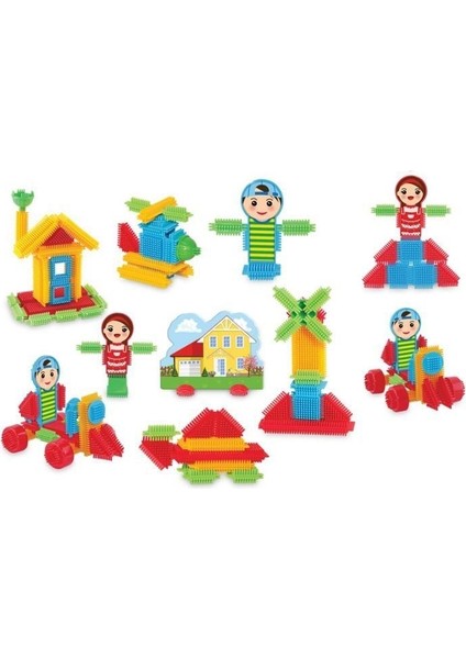 Dede Kaktüs Bloklar Kova 120 Parça Kız Erkek Çocuk Oyuncak Eğitici Oyuncaklar fiyatları