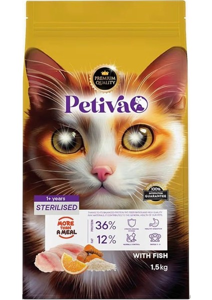 Kısırlaştırılmış Yetişkin Kediler Için Balık Etli Kuru Kedi Maması (1.5 Kg, Balık) fiyatları