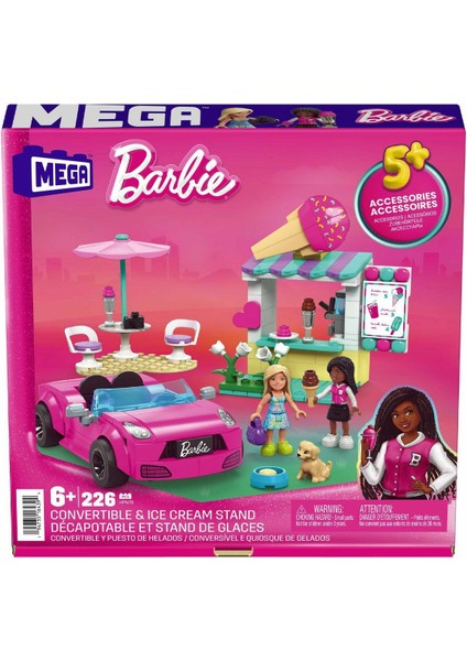 HPN78 Mega Barbie® Dondurma Standı 226 Parça +6 Yaş Kız Erkek Çocuk Oyuncak Eğitici Oyuncaklar