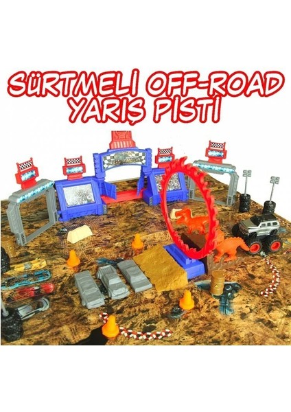 Sürtmeli Off-Road Yarış Oyun Pisti Kız Erkek Çocuk Oyuncak Eğitici Oyuncaklar