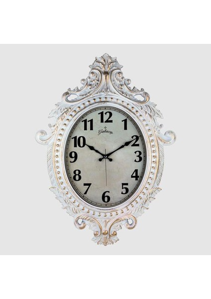 Techmrt Duvar Saati Gri ÇAP:73X54CM Vintage Eksitme Akar Saniye Akrilik Boya Abs Mineral Cam