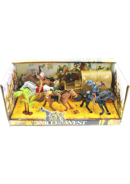 Figürlü Kızılderili Kovboy Seti Kız Erkek Çocuk Oyuncak Eğitici Oyuncaklar