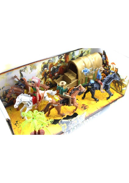 Figürlü Kızılderili Kovboy Seti Kız Erkek Çocuk Oyuncak Eğitici Oyuncaklar modelleri