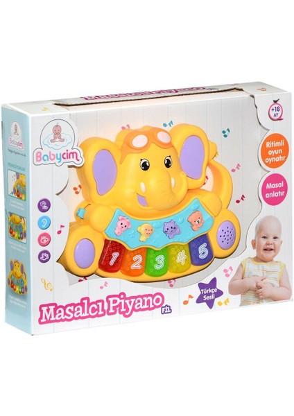 855-31A-24 Birliktoys, Babycim Masalcı Piyano-Fil Kız Erkek Çocuk Oyuncak Eğitici Oyuncaklar fiyatları