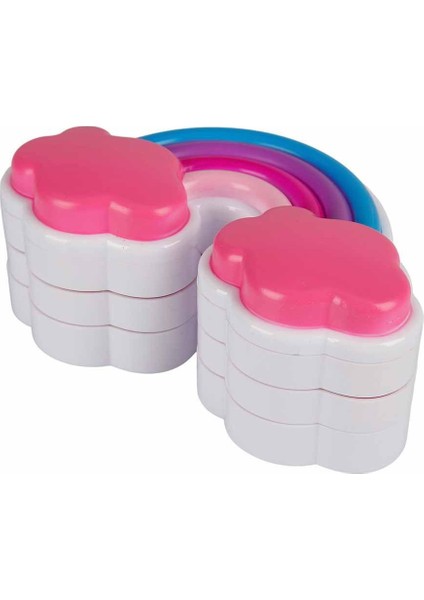 2601 Sun-Rst-Prp-Güzellik Set Makyaj Gökkuşağı Şekilli 3 Katmanlı Kız Erkek Çocuk Oyuncak Eğitici Oy fiyatları