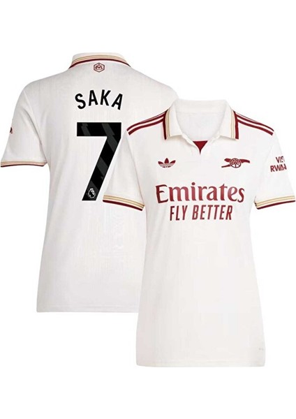 Arsenal 2025/26 Yeni Sezon Bukayo Saka 7 Deplasman Forması (Beyaz)