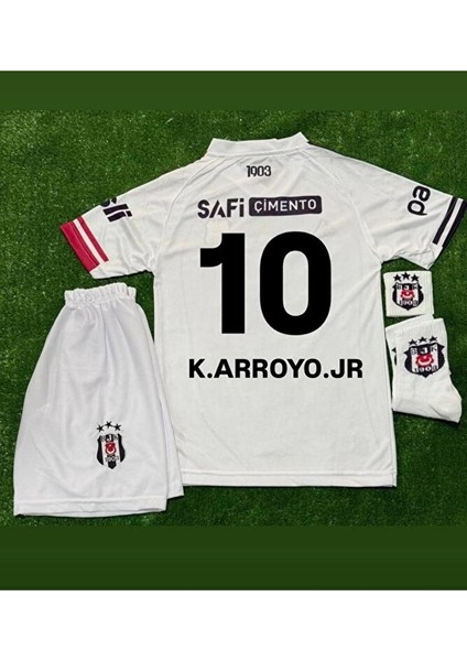 Beşiktâş' 2026 Arroyo Yeni Sezon Deplasman Beyaz Çocuk Forması 4'lü Set