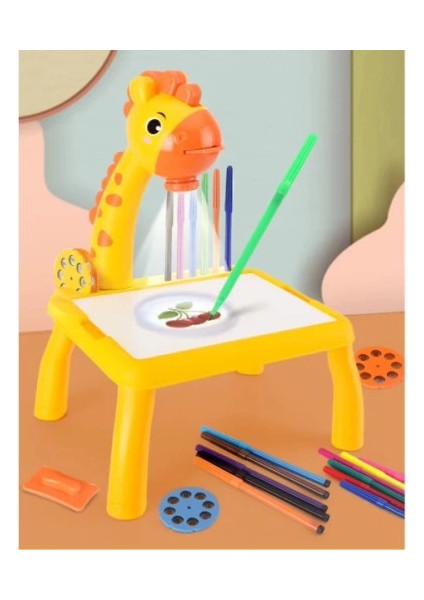 Zürafa Tasarımlı Projeksiyonlu Boyama Tahtası