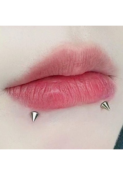 Kulak & Dudak Spayk Flatback Labret Piercing 2 Adet - 316L Çelik - Farklı Boyut Seçenekleri