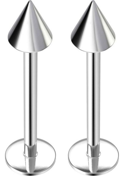 Kulak & Dudak Spayk Flatback Labret Piercing 2 Adet - 316L Çelik - Farklı Boyut Seçenekleri fiyatları