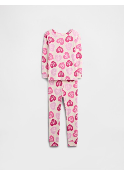 Bebek Pembe Barbie 100% Organik Pamuk Pijama Takımı